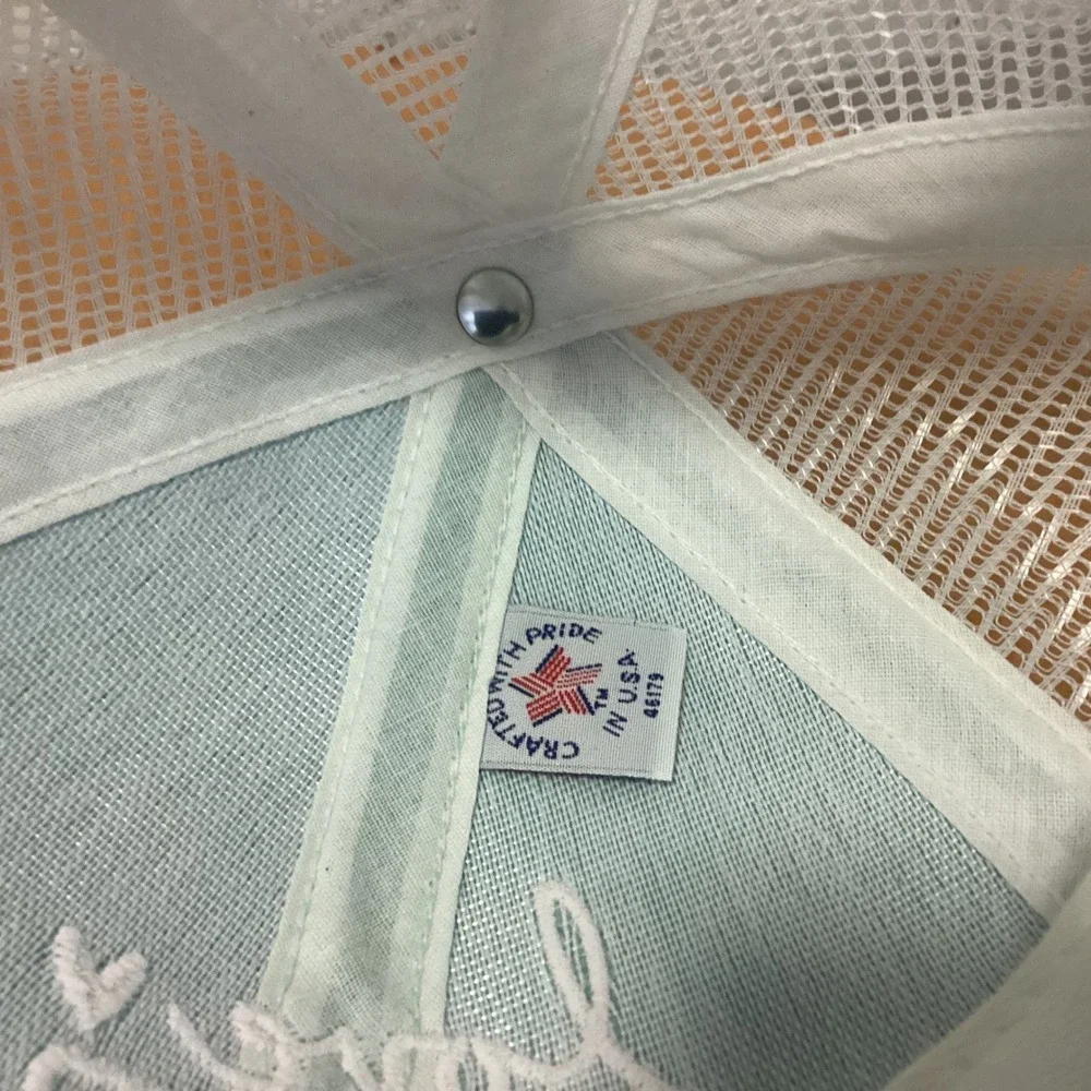 Love Your Melon Trucker Hat‎ Women OSFA Aqua Teal White Mesh Back Snapback USA